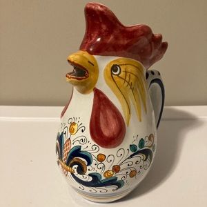 Dipinto a Mano chicken pitcher. Italian.